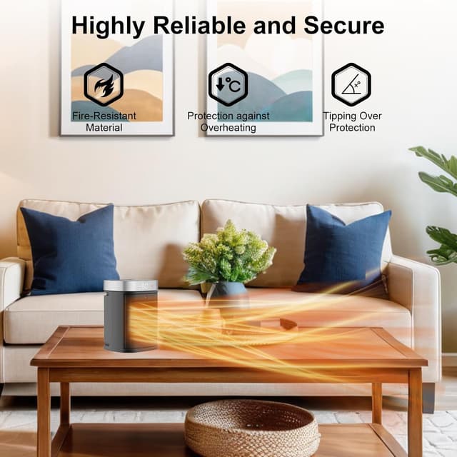 Thumbnail 2 de VOCRS 1500W PTC Heater for Bedroom