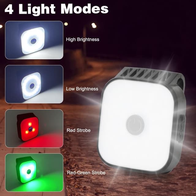 Detalle de Yuragim LED Clip Lampe (2 Stück) USB-wiederaufladbares Lauflicht mit 4 Modi