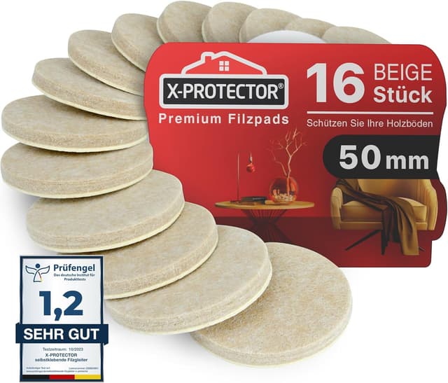 Thumbnail 6 de X-Protector Filzgleiter selbstklebend in Schwarz – 235 Stück Großpackung für Möbelgleiter