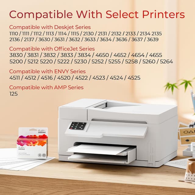 Detalle de ejet 63XL Ink Cartridge Combo Pack (63XL Black + 63XL Tri-Color) for select HP OfficeJet, Envy, and DeskJet models