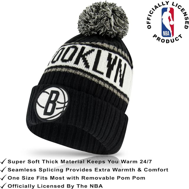 Detalle 2 de Ultra Game Youth NBA Official Super Soft Winter Beanie with Touch Screen Gloves