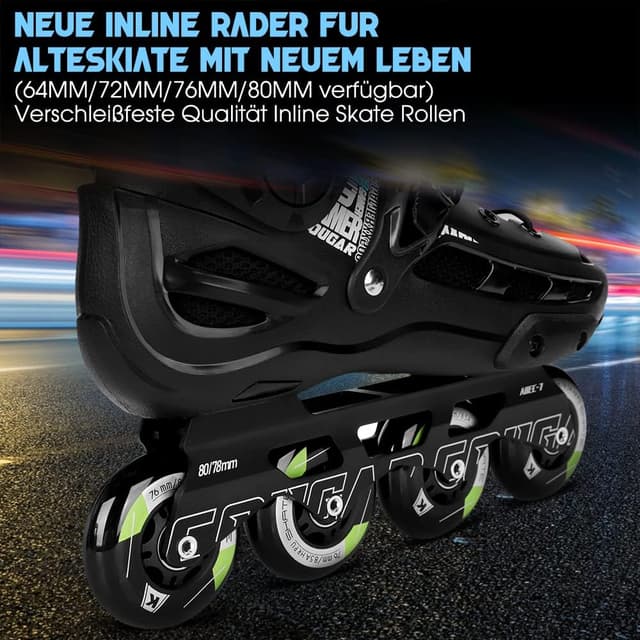 Thumbnail 2 de Inline Skate Rollen 80mm 76mm 72mm – 8 Stück