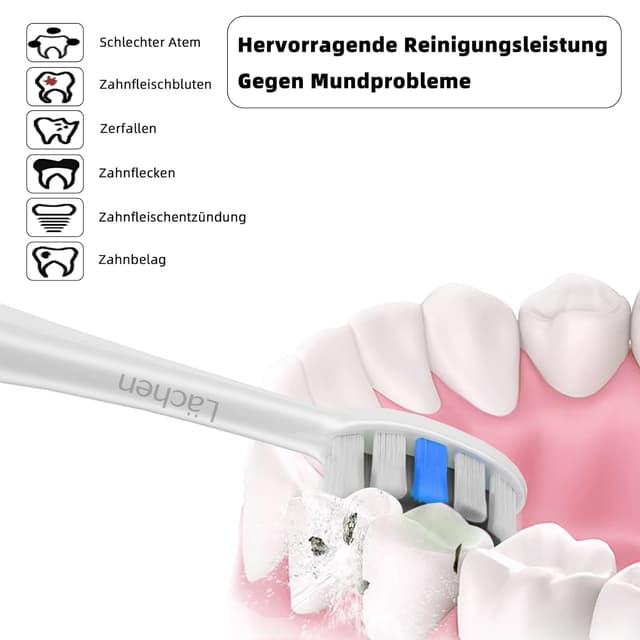Detalle de Lächen Ersatzbürstenkopf 4 Stück 🪥