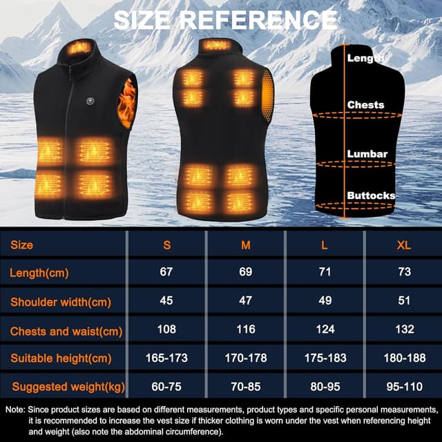 Thumbnail 6 de BIAOQINBO Gilet Chauffant 27000mAh