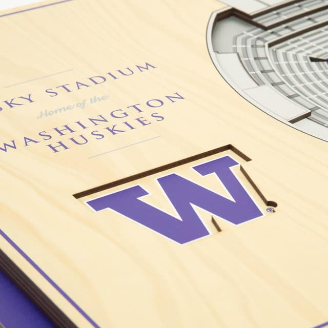 Detalle 2 de YouTheFan NCAA Washington Huskies 5-Layer StadiumView 3D Wall Art (Husky Stadium)