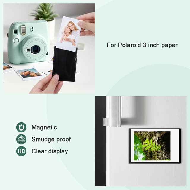 Thumbnail 4 de VINATO Cadre Photo Magnétique Frigo Noir 9,3x6,3 cm