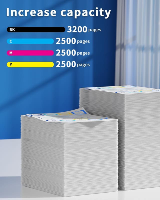 Detalle de Colorfly 203X CF540X Toner Cartridge Compatible 4 Pack (CF540X/CF541X/CF542X/CF543X) for HP LaserJet Pro