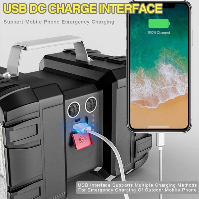 Detalle de LETOUR Torch LED Super Bright 10000mAh 4800LM Multifunction Rechargeable Torch & Power Bank