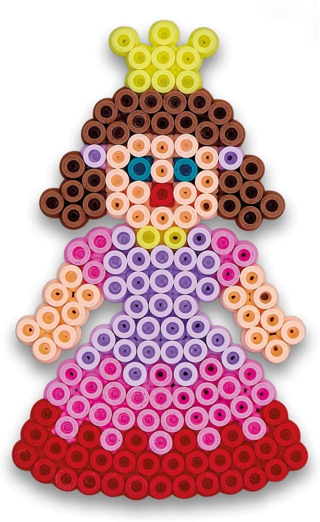 Detalle de Hama confezione da 4 piastre (cuore, principessa, pony, fiore) con 3000 perline da stirare MIDI