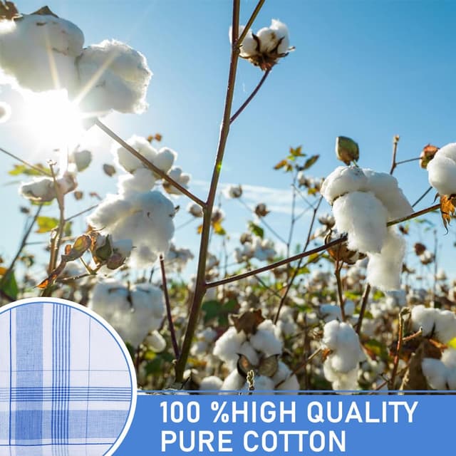 Detalle 2 de Aomig Herren-Taschentücher aus Baumwolle, Set mit 12 Stofftaschentüchern (3 Farben/B), 40 x 40 cm