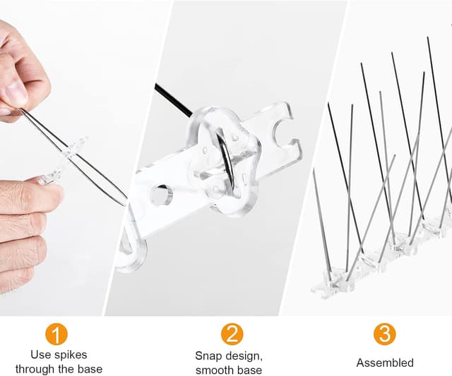 Detalle 2 de Dissuasori per piccioni 3 metri anti-piccioni (12 pezzi) per balconi, tetti e giardini