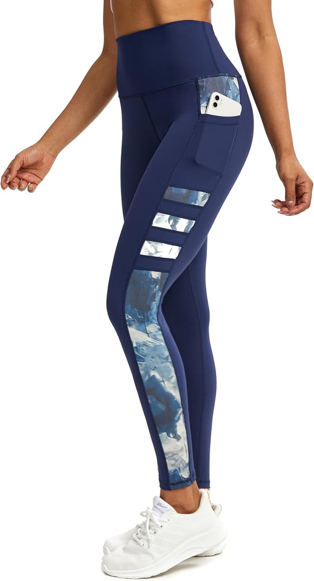 Detalle de Tuspryt Sport-Leggings Damen mit Taschen – blickdicht, High Waist & Vier-Wege-Stretch