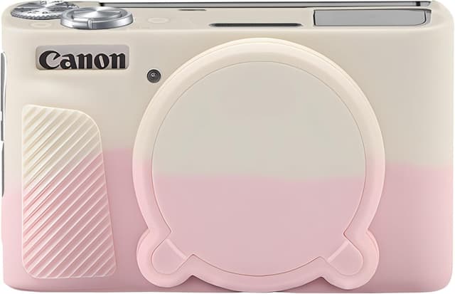 Detalle de Elonbo Camera Case soft silicone cover for Canon PowerShot SX740 / SX730 (off white pink)