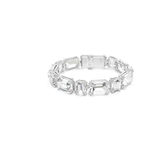 Detalle de Swarovski Pulsera Tennis Millenia talla octogonal blanca 💍