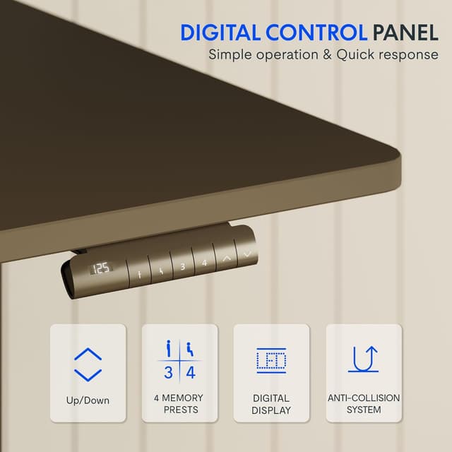 Detalle 2 de FLEXISPOT scrivania regolabile 140×80, 100 kg