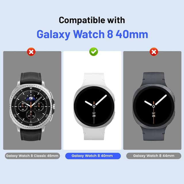 Detalle 2 de TQLGY Screen Protector for Samsung Galaxy Watch 8 40mm — 6-pack