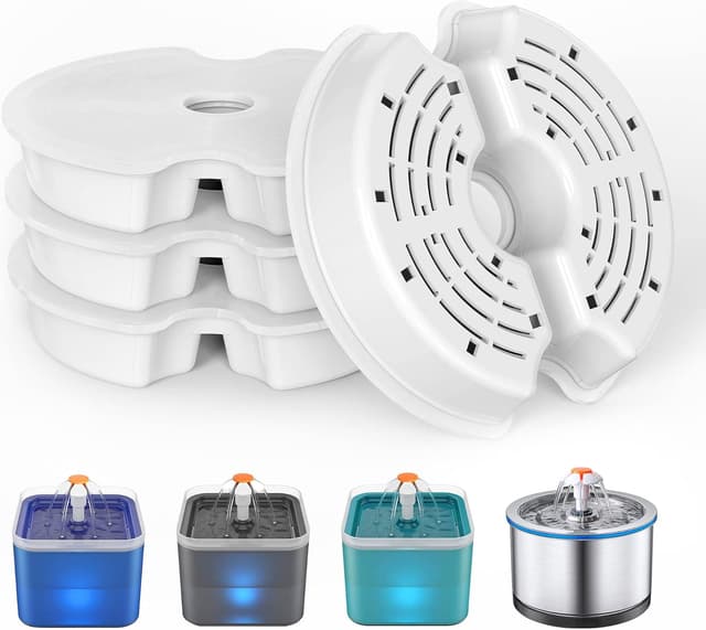 Detalle de NICREW Ersatzfilter Katzenbrunnen 4 Stück 💧