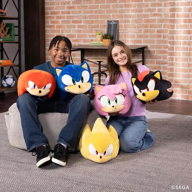 Detalle de Shadow the Hedgehog Mocchi-Mocchi Plush (15 Inch) — Squishy Collectible Stuffed Toy