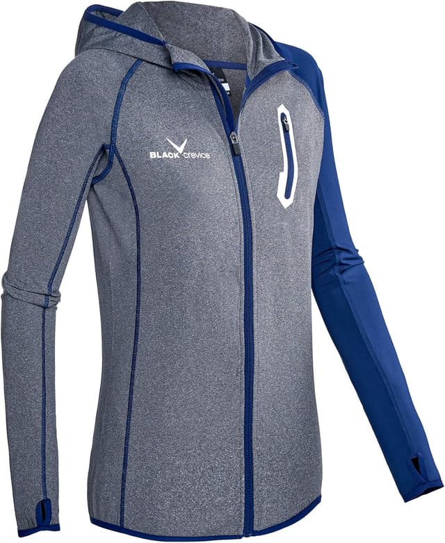 Detalle de Black Crevice BCR297980 : veste micropolaire à capuche pour femme