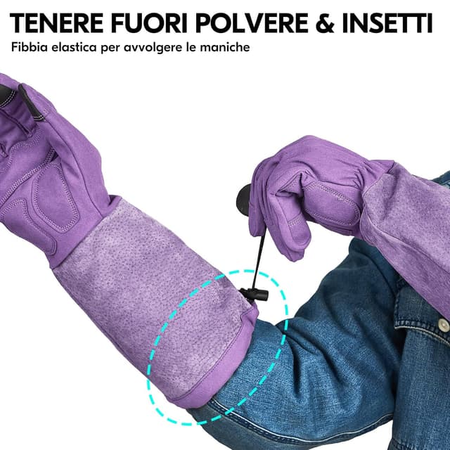 Detalle de Vgo... Guanti da giardinaggio donna, antitaglio e antiperforazione, antiscivolo e touchscreen (1 paio)