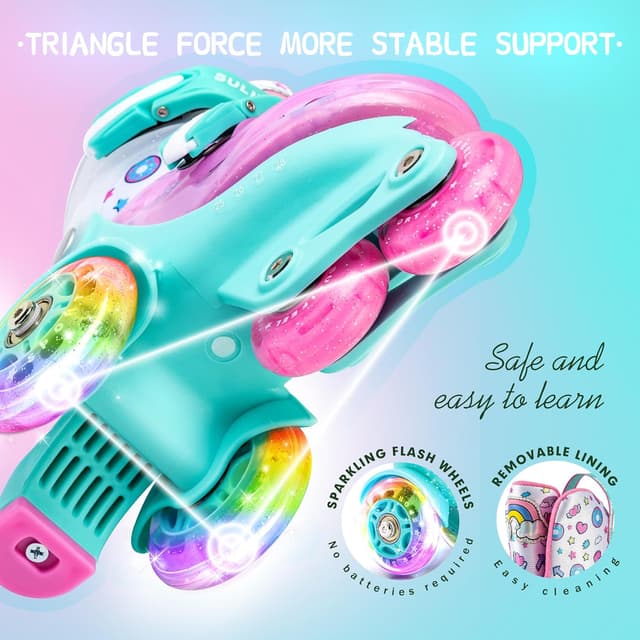 Detalle 2 de SULIFEEL Patines Roller infantiles ajustables 4 tallas