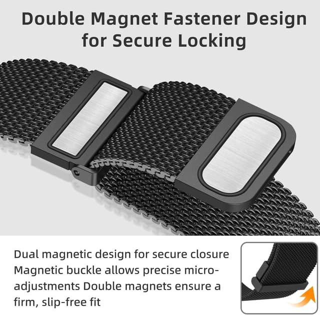 Detalle de PinnWaa bracelet montre métal 22 mm