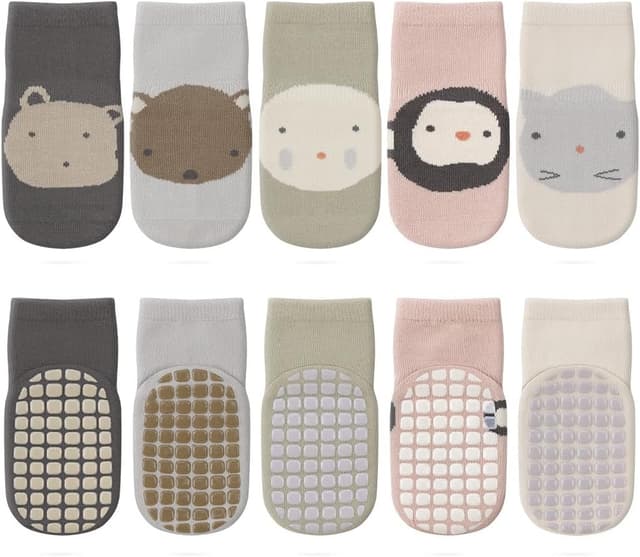 Detalle de Kyopp 5/10 Paar Baby-Socken mit ABS
