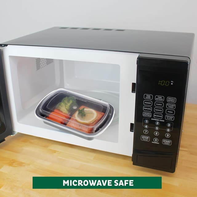 Detalle de Freshware 50-Pack Meal Prep Containers (1 Compartment, BPA-Free, 32 oz) with Lids