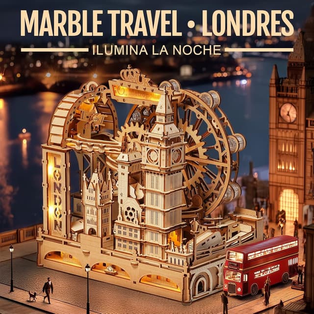 Detalle 2 de ROKR Marble Travel London Puzzle de Canicas 3D