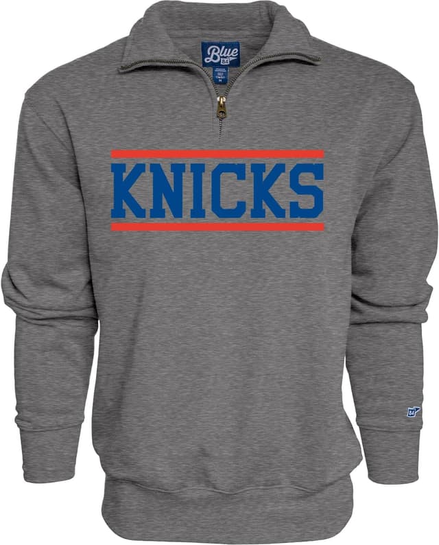 Detalle de Blue 84 Dallas Mavericks Officially Licensed Quarter-Zip Sweatshirt (Graphite)