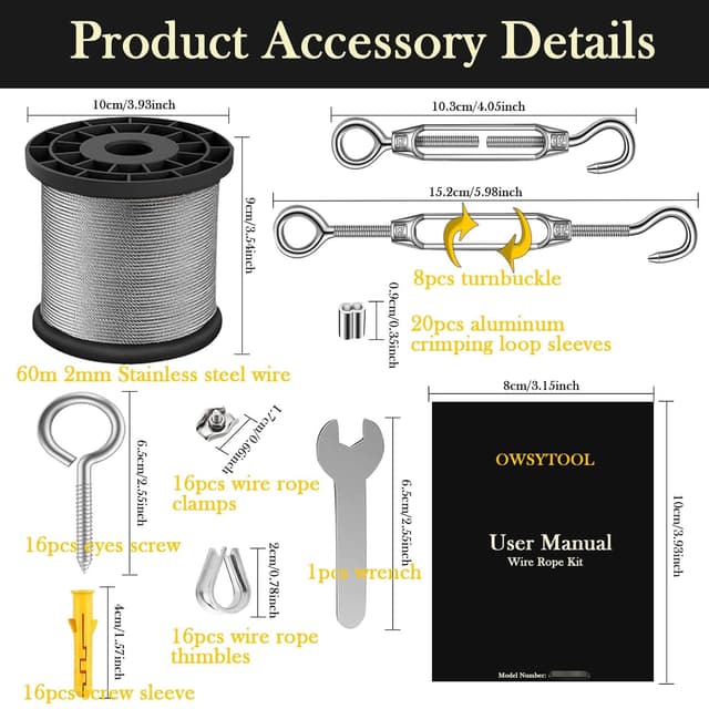 Detalle 2 de OWSYTOOL Garden Wire 60M 2mm