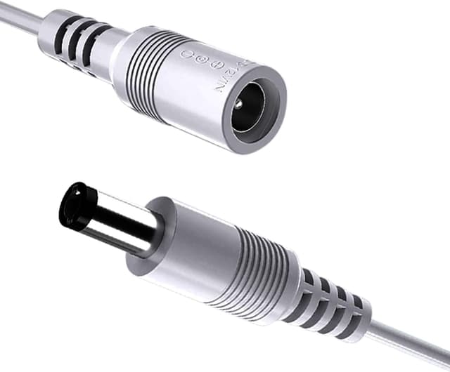 Detalle de TONTON DC-Verlängerungskabel (2,1 mm x 5,5 mm) – 5 m, 22AWG, für LED-Streifen & Netzteile von Überwachungskameras