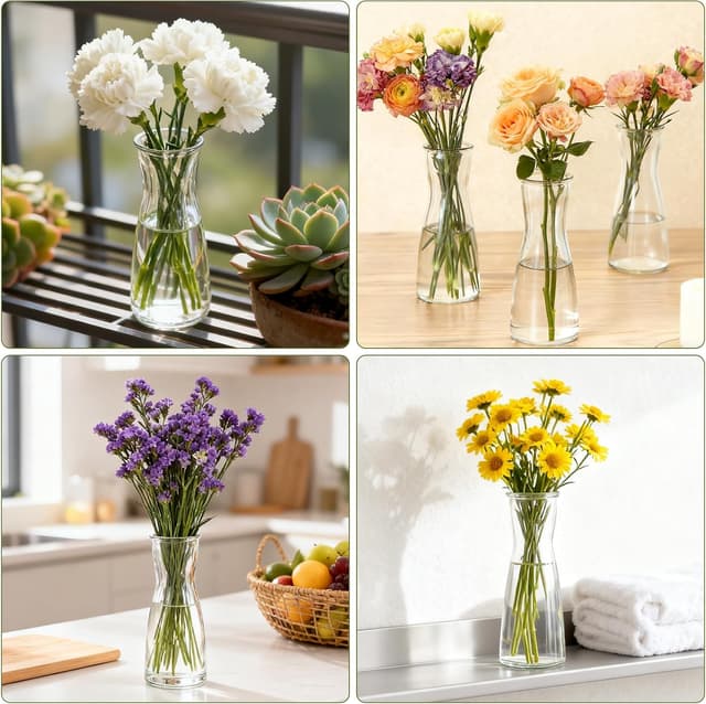 Thumbnail 6 de TEUYOE 14 cm Clear Bud Vase set 12-pack