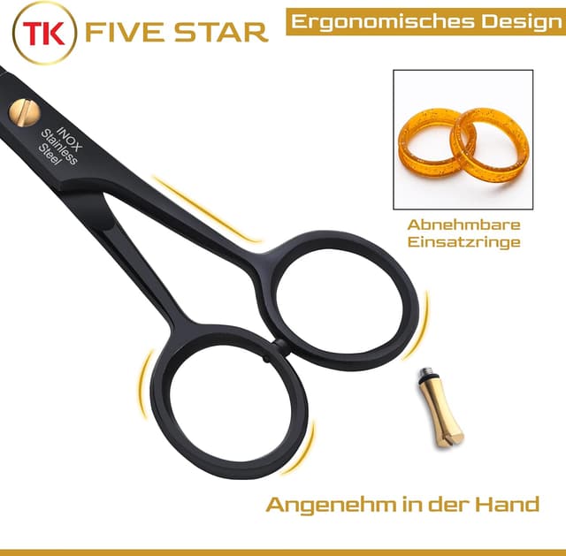 Detalle de TK FIVE STAR Midnight Premium 6,5'' Haarschere