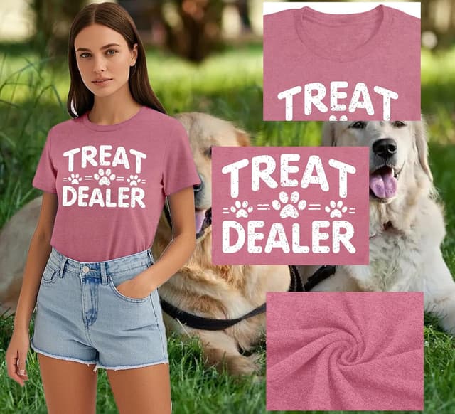 Detalle 2 de Treat Dealer Mama T Shirt, dog paws
