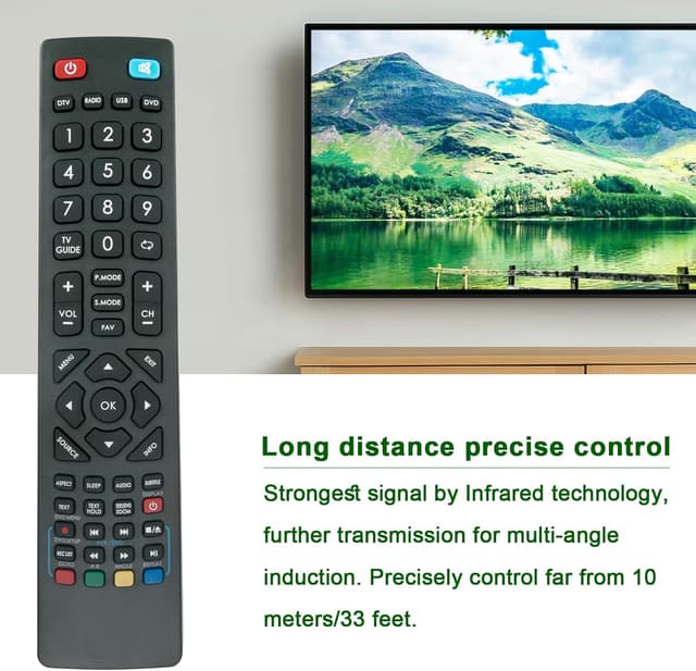 Thumbnail 6 de VINABTY replacement remote control for Sharp LC-24DHF4011K and compatible Bush BUS-236/207O-GB-3P-EGDPS-UK DLED50UHDHDRS