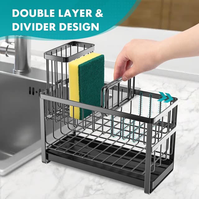 Thumbnail 3 de Sinnsally 2-Tier Kitchen Sponge Holder