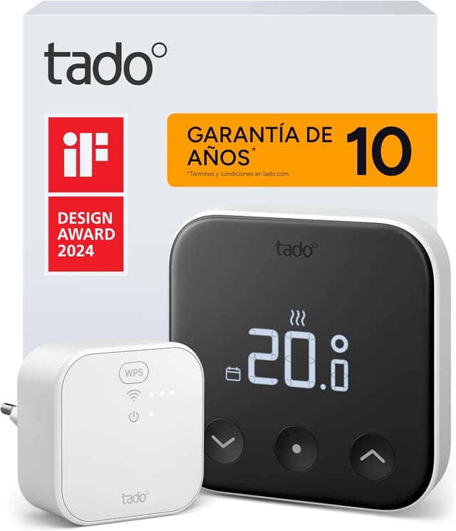 Detalle de tado° Termostato inteligente X, Starter Kit, control climático 🌡