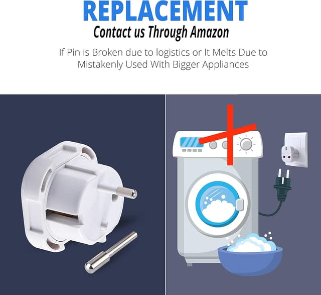 Thumbnail 4 de DAPTER 5 Pack UK to EU Plug Adapter 10A