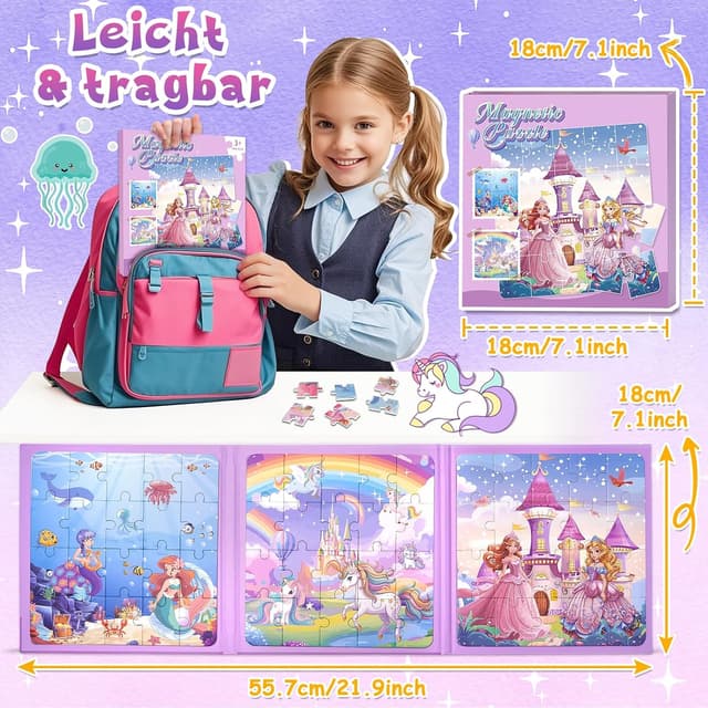 Thumbnail 4 de Dikence Magnet Puzzle Spielzeug 7.1x7.1 Zoll