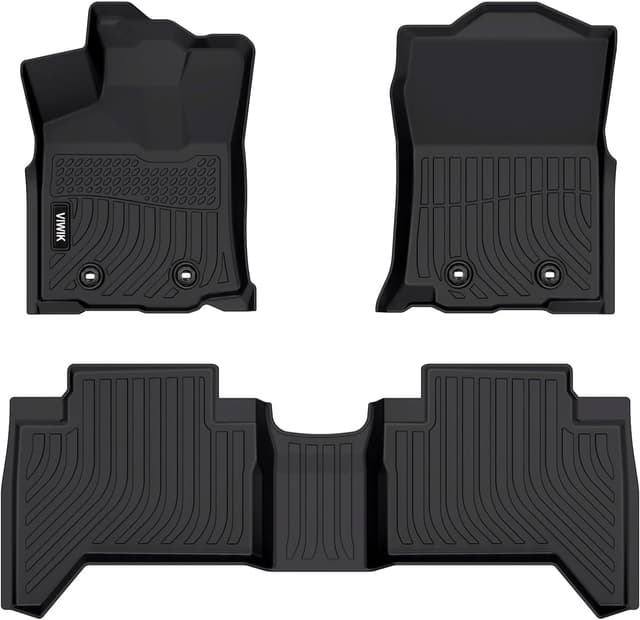 Detalle de VIWIK All-Weather TPE Floor Mats for 2014-2019 Toyota Corolla (Automatic) — Front & Rear Black