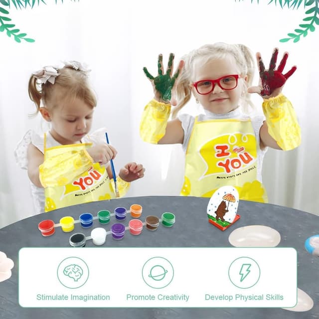 Thumbnail 6 de Lekebaby Rock Painting Kit (Glowing Animal Rocks) for Boys & Girls, age 3+