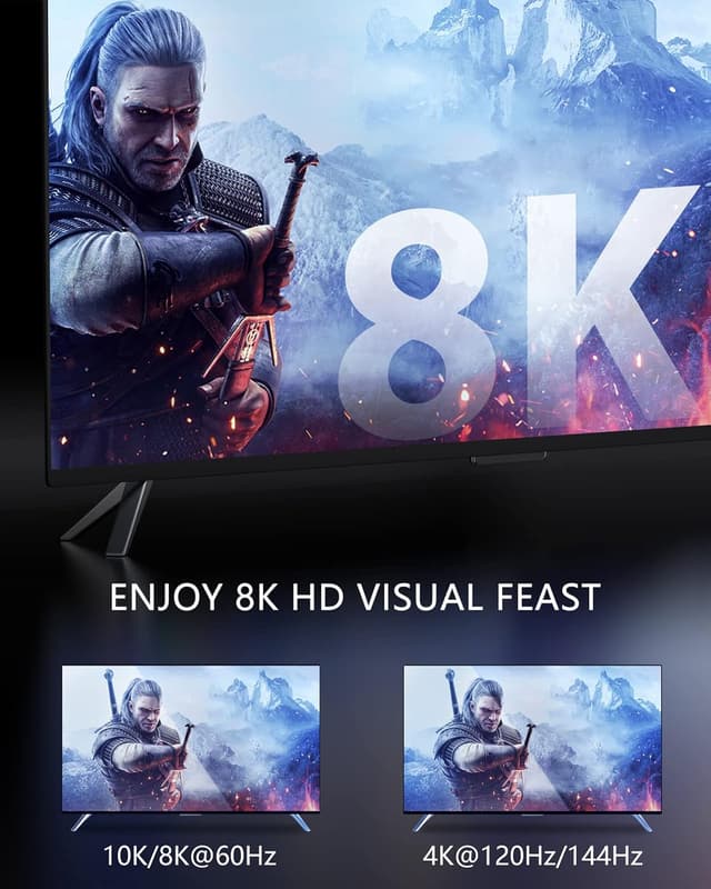 Detalle 2 de Stouchi 8K HDMI 2.1 Cable 8ft (2-Pack)