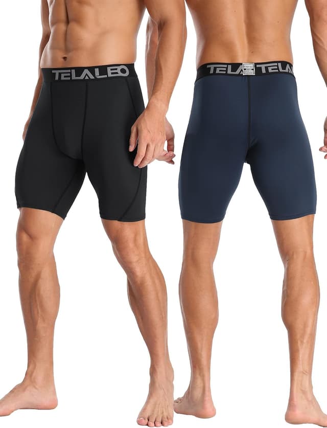 Detalle de TELALEO 5-Pack or 6-Pack Men’s Compression Shorts (Spandex Athletic Baselayer)