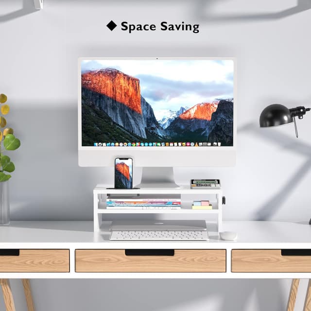 Thumbnail 6 de BONTEC Wood Monitor Stand Riser 142mm