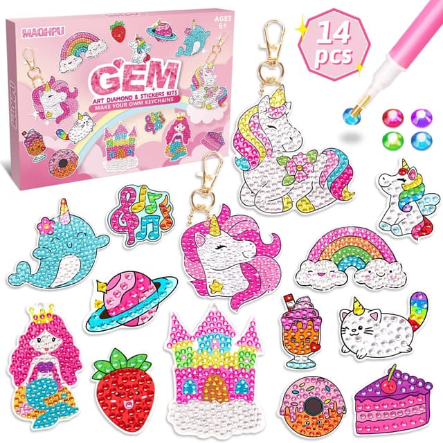 Detalle de Maqhpu Girls Diamond Art Kit 14 PCS ๐จ