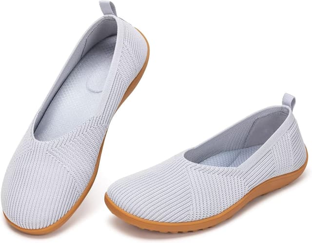 Detalle 2 de Frank Mully Damen-Ballerinas für den Sommer – bequeme, rutschfeste Flats mit breiter Zehenpartie