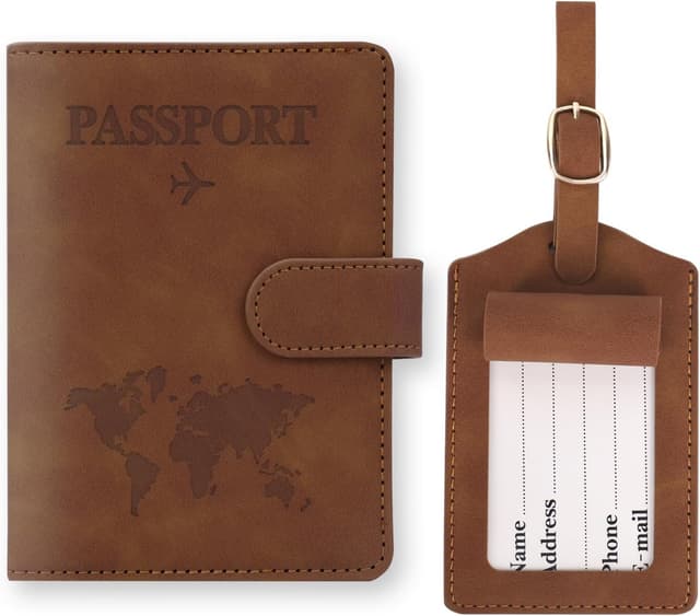 Detalle de GADITIEK Reisepasshülle mit Kofferanhänger