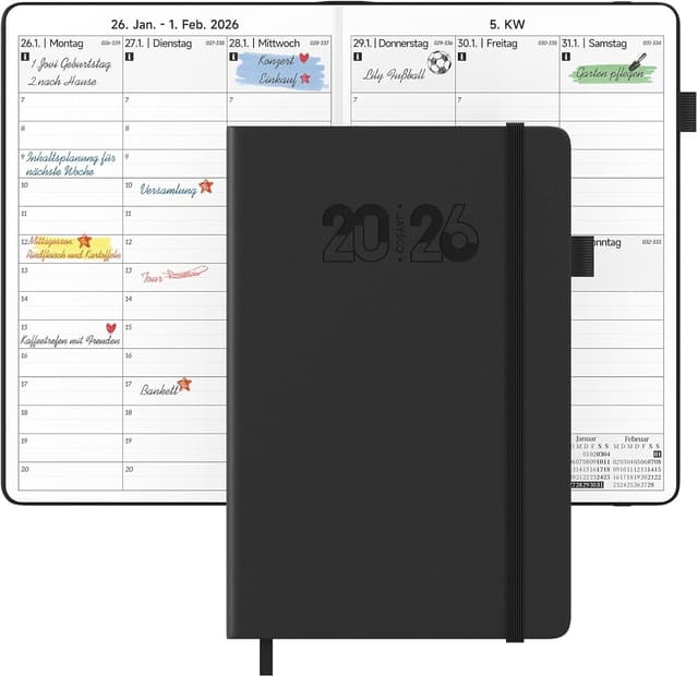 Detalle de JAYSOO Terminplaner 21x14,5 cm Wochenplaner 📒