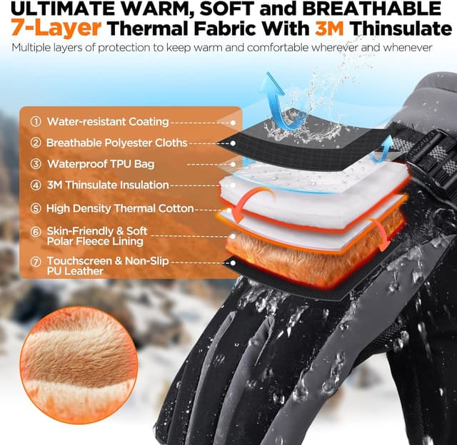 Detalle 2 de rivmount 3M Winter Gloves 7-layer